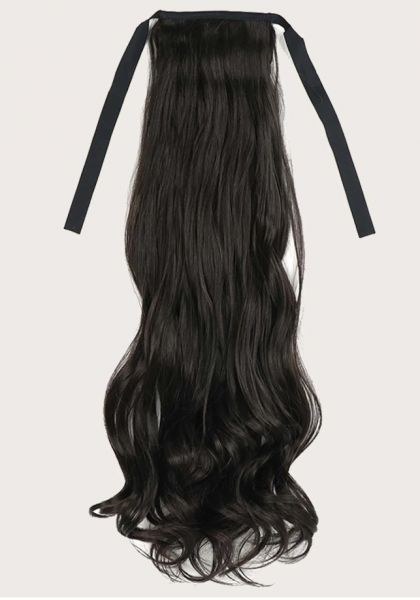 Extensão de cabelo longo com rabo de cavalo cacheado